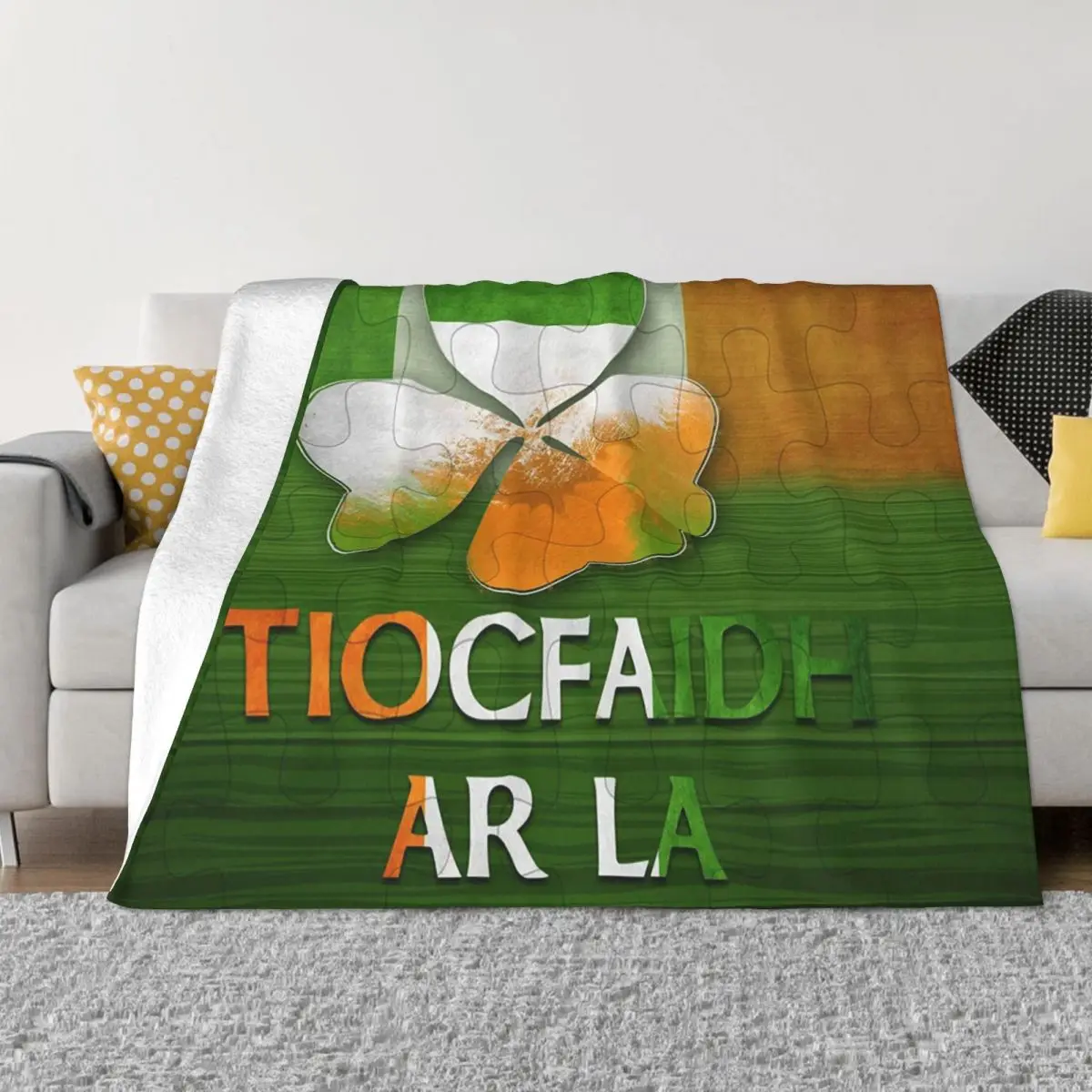 

Одеяло Tiocfaidh Ar La с ирландским флагом, 1311 стандартных одеял, индивидуальное одеяло