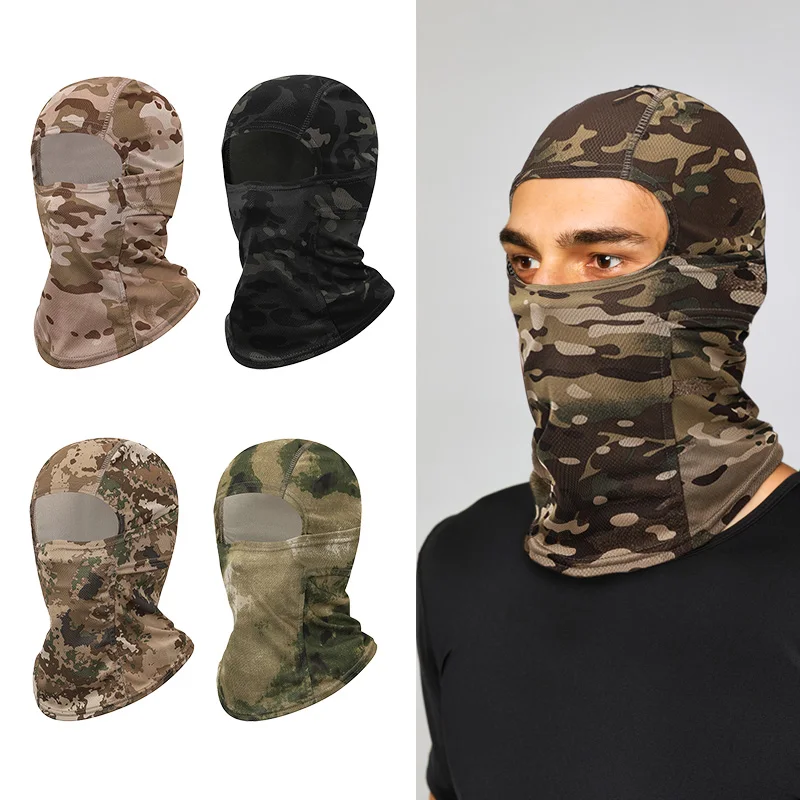 

Summer Breathable CS Camo Polyester Outdoor Cycling Balaclava Full Face Cover Mask Tactical Ninja Ski Mask Full Head