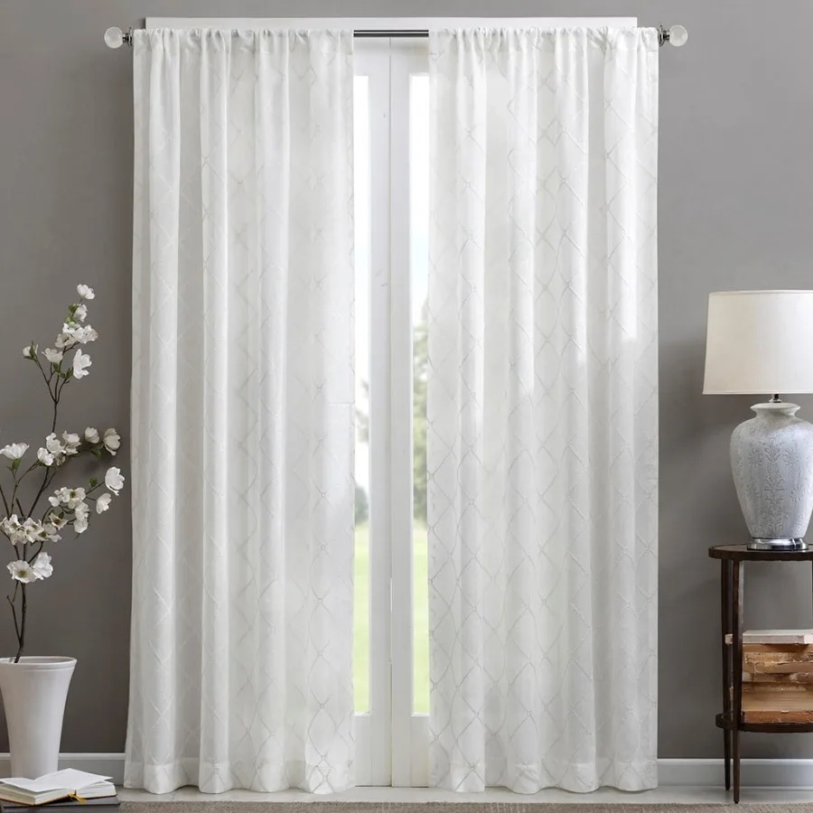 

Diamond Sheer Window Curtain Panel Only 1 Pc Panel