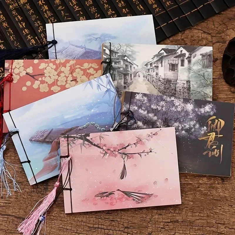 Chinese Art Style Notepad Kraft Paper Notebook Retro Diary 60 Pages Notebooks and Notepads Writing Pads Office School Supplies