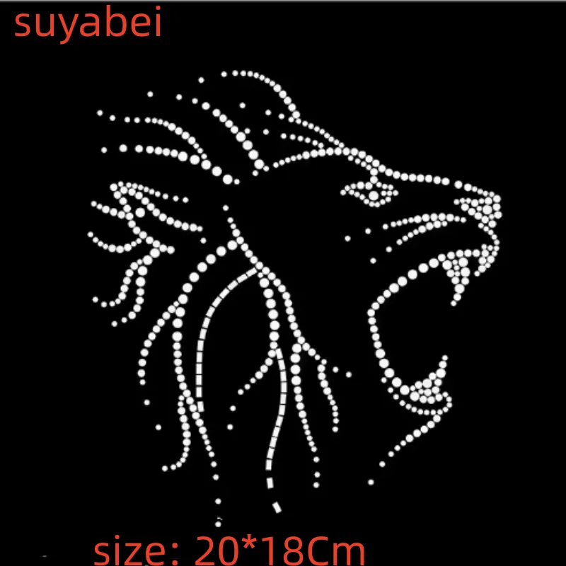 

Lion sparkle rhinestone iron on transfers designs rhinestones fix hot fix rhinestone transfers patches for shirt bag