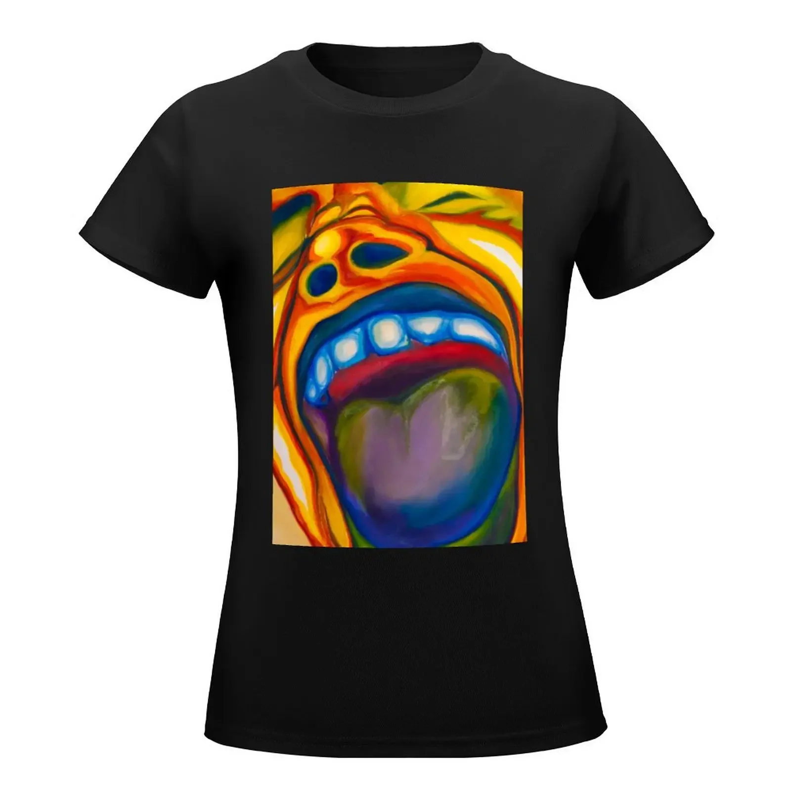 Screaming Man T-Shirt Blouse tops oversized t shirts for Women