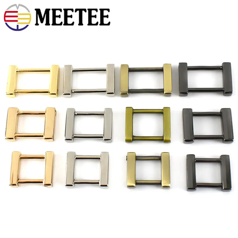 

10Pcs Square Metal Ring Buckles Detachable Screw Clasp Connector Bag Strap Belt Luggage Webbing DIY Crafts Hardware Accessories