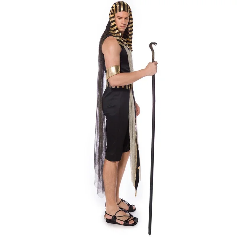 أزياء الهالوين لعام 2024 أزياء فرعون الملكة المصرية التأثيرية رداء أنيمي القديم للملابس تنورة الآلهة اليونانية مصر روما عاشق الفيلم