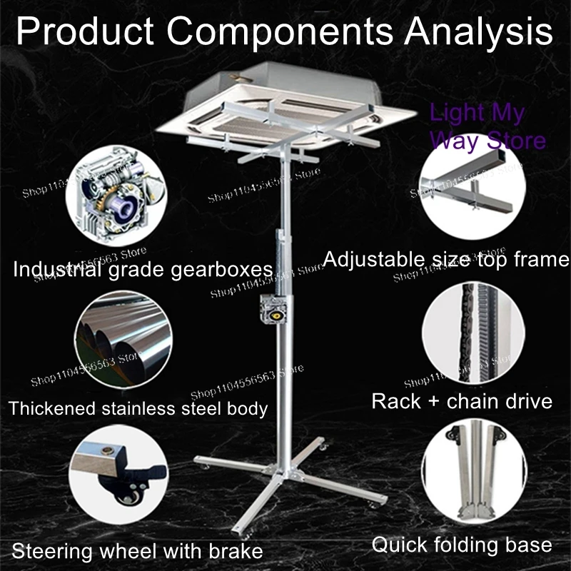 Centralna klimatyzacja Jednostka wewnętrzna Instalacja kanałów powietrznych Winda Wisząca szafka Narzędzia instalacyjne Artefakty wspornika