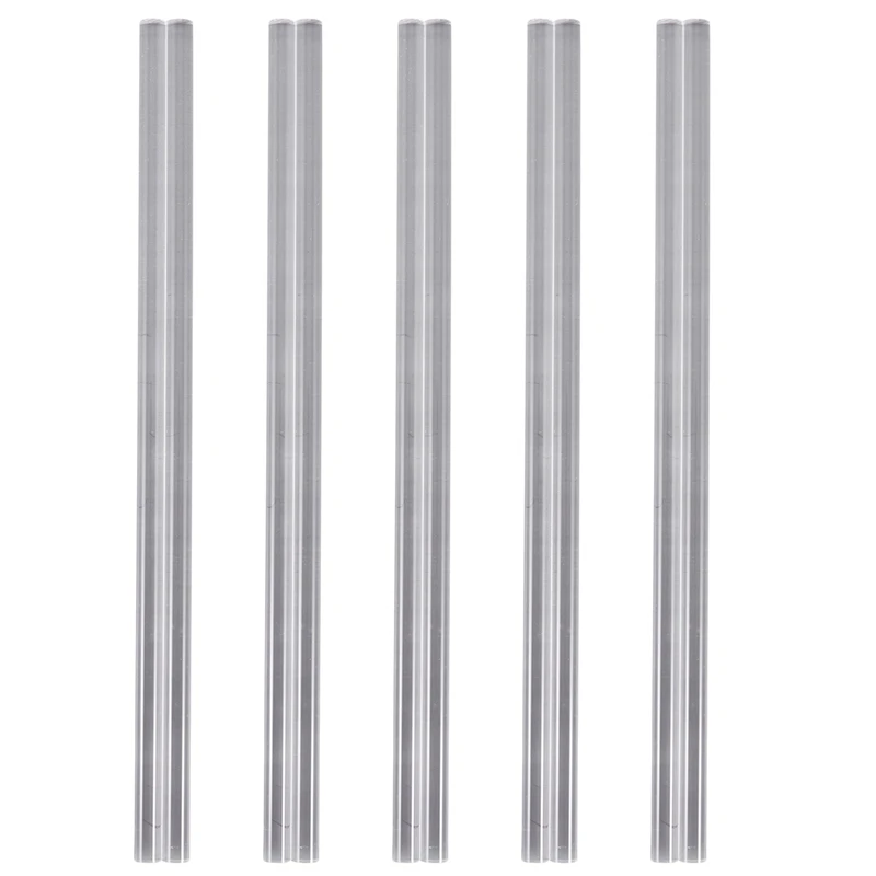 ABRU-10Pcs 10Mm Clear Round Perspex Acrylic Bar PMMA Extruded Rod 12 Inch Length