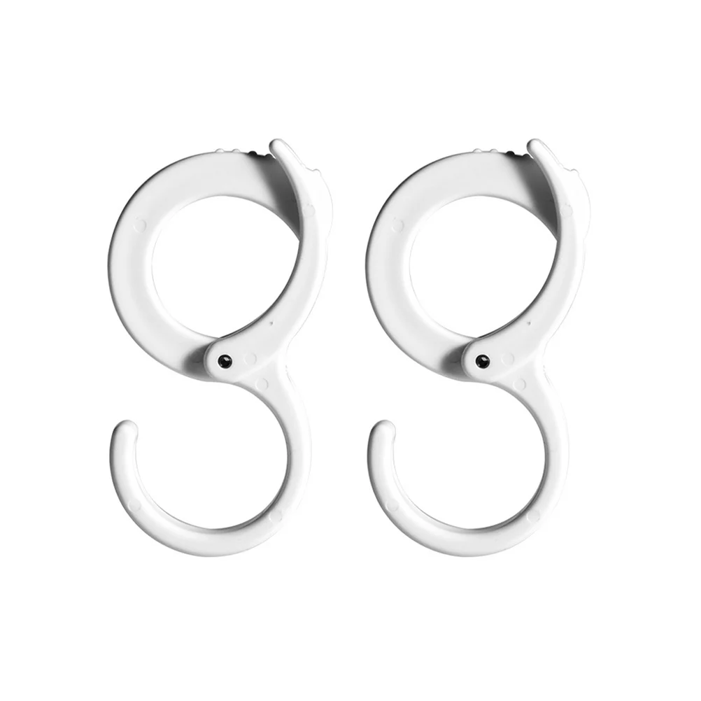 

2Pcs Buckle Clothes Hook Sturdy Plastic Pole Hanging Clip for Kitchen Bathroom Garage Dressing Accessories Buckle Hook