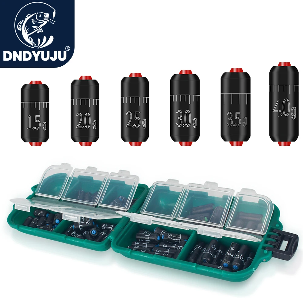 DNDYUJU 70-100 Uds plomo regla de Pesca juego de plomo reemplazo rápido 1,5g-5.0g peso plomos para accesorios de Pesca aparejos de Pesca