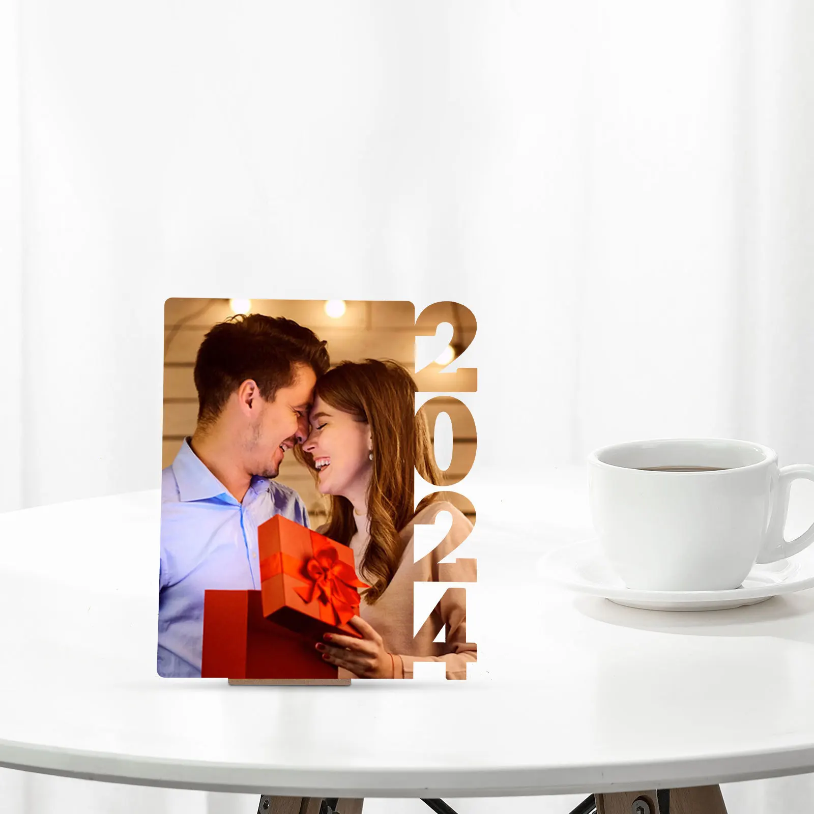 

Sublimation Blank Photo Frame Heat Transfer Design 2024 Graduation Party Decor DIY Gift Home Table Centerpiece