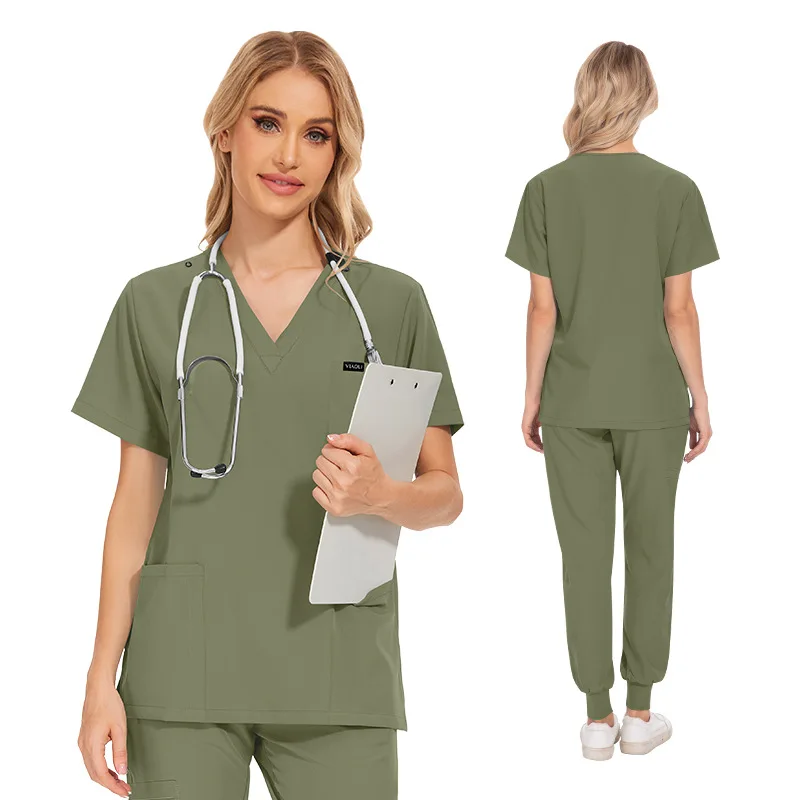 Scrub Set donne uniformi infermieristiche chirurgiche odontoiatria Scrub Suit ospedale uniforme fabbrica medica all'ingrosso donne Scrub personalizzato Set
