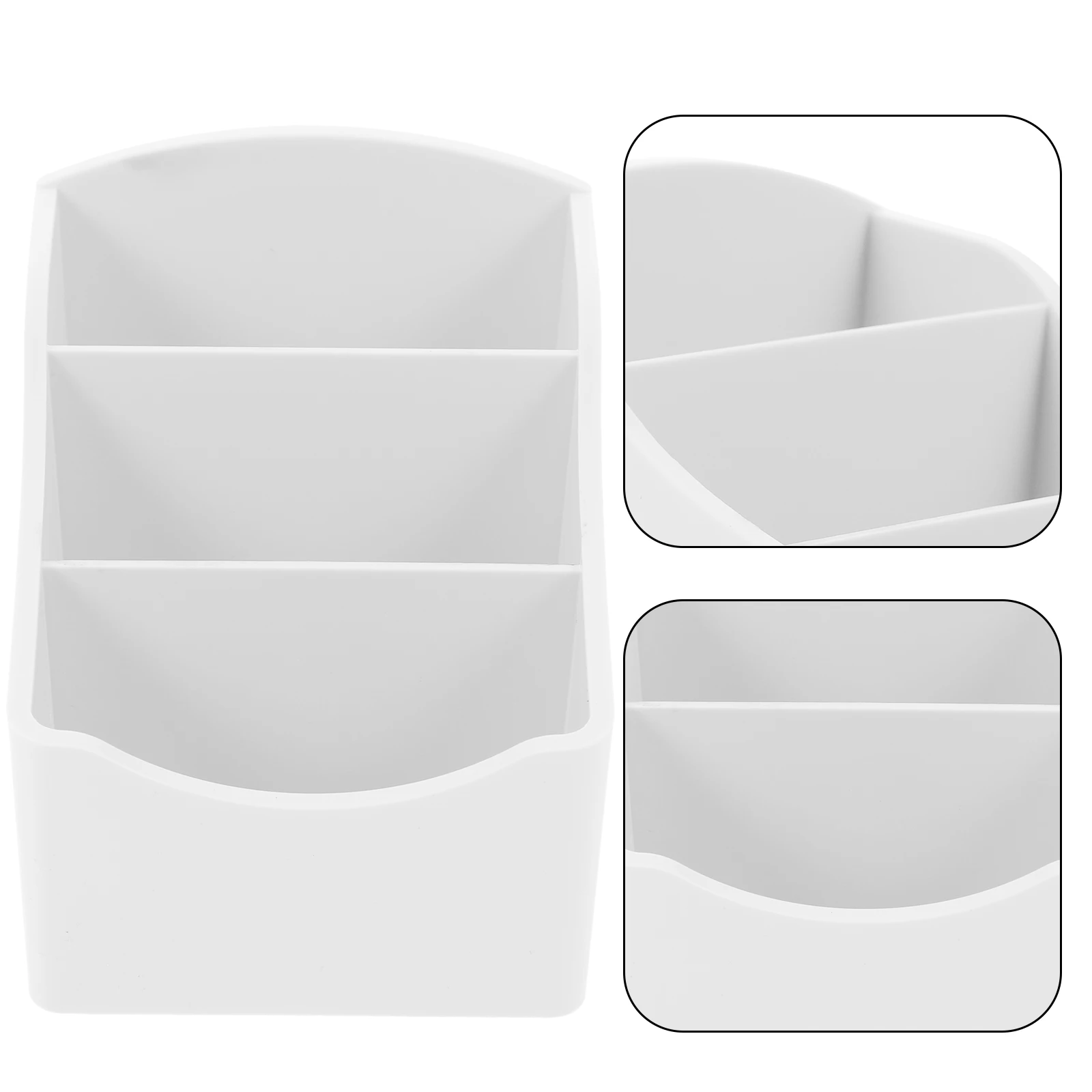 

Sugar Packet 3-Grid Hotel Paper Cups Organizer Condiment Box White ABS Large Capacity Coffee Tea Bag Storage Organizer
