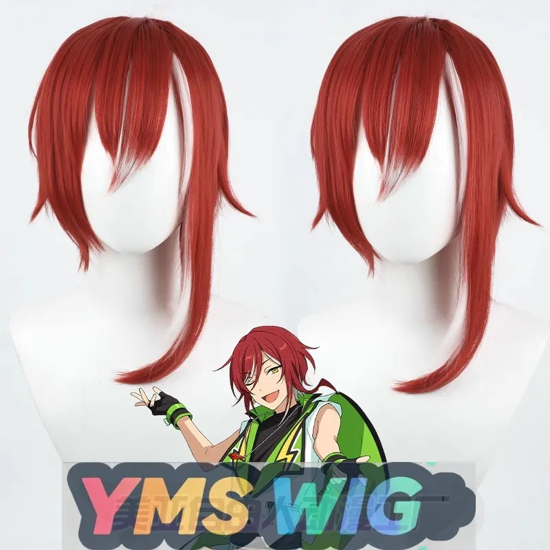 

[YMS WIG] Фестиваль Idol Dream Nixian Natsume Cos парик ES Red Highlights и белая имитация кожи головы