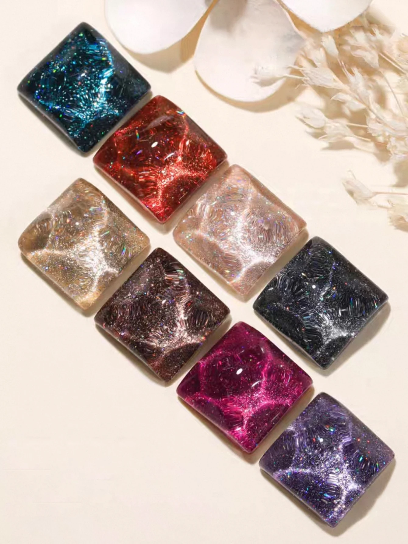 1/12 Stuks 2023 Nieuwe Herfst En Winter Nagelsalon Set Fonkelende Galaxy Crushed Diamond Fijne Glitter Crystal Cat eye Gel Nagellak