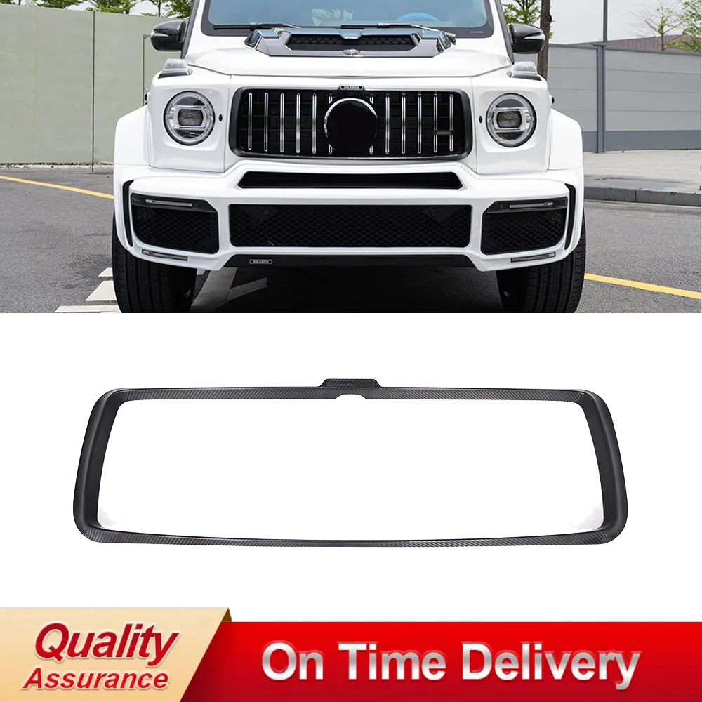 2019y+ W464 G63 B Стиль Решетка Решетка G CLASS Передняя центральная решетка Базовая крышка Сухая карбоновая решетка из полипропилена Автомобильный аксессуар 2019y+ W464 G63 B Стиль Решетка Решетка G CLASS Передняя центральная решетка Базовая крышка Сухая карбоновая решетка из полипропилена Автомобильный аксессуар