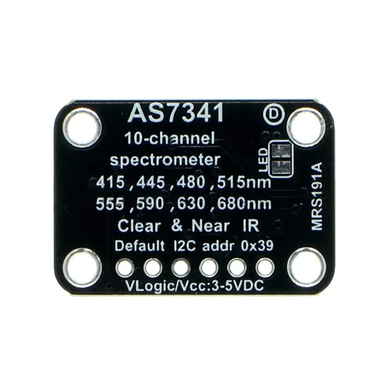 【SLEEK】 Módulo de sensor de color de luz AS7341 Divisor de medición de detección de placa de sensor espectral de 11 canales