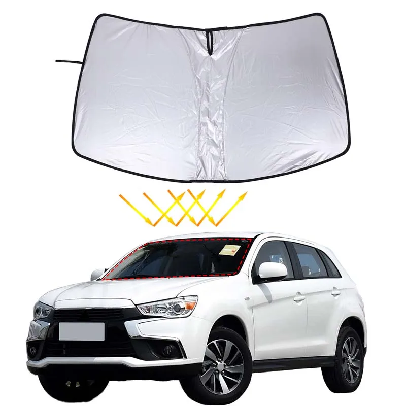 

For Mitsubishi Kynn ASX 2011-2018 front glass sunshade car front glass sunshade heat insulation curtain 1pcs (memory wire model)