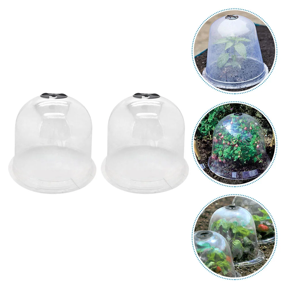 

2 Pcs Safety Mask Seedling Insulation Cover Terrarium Outdoor Plants The Pet Garden Nursery Shelter