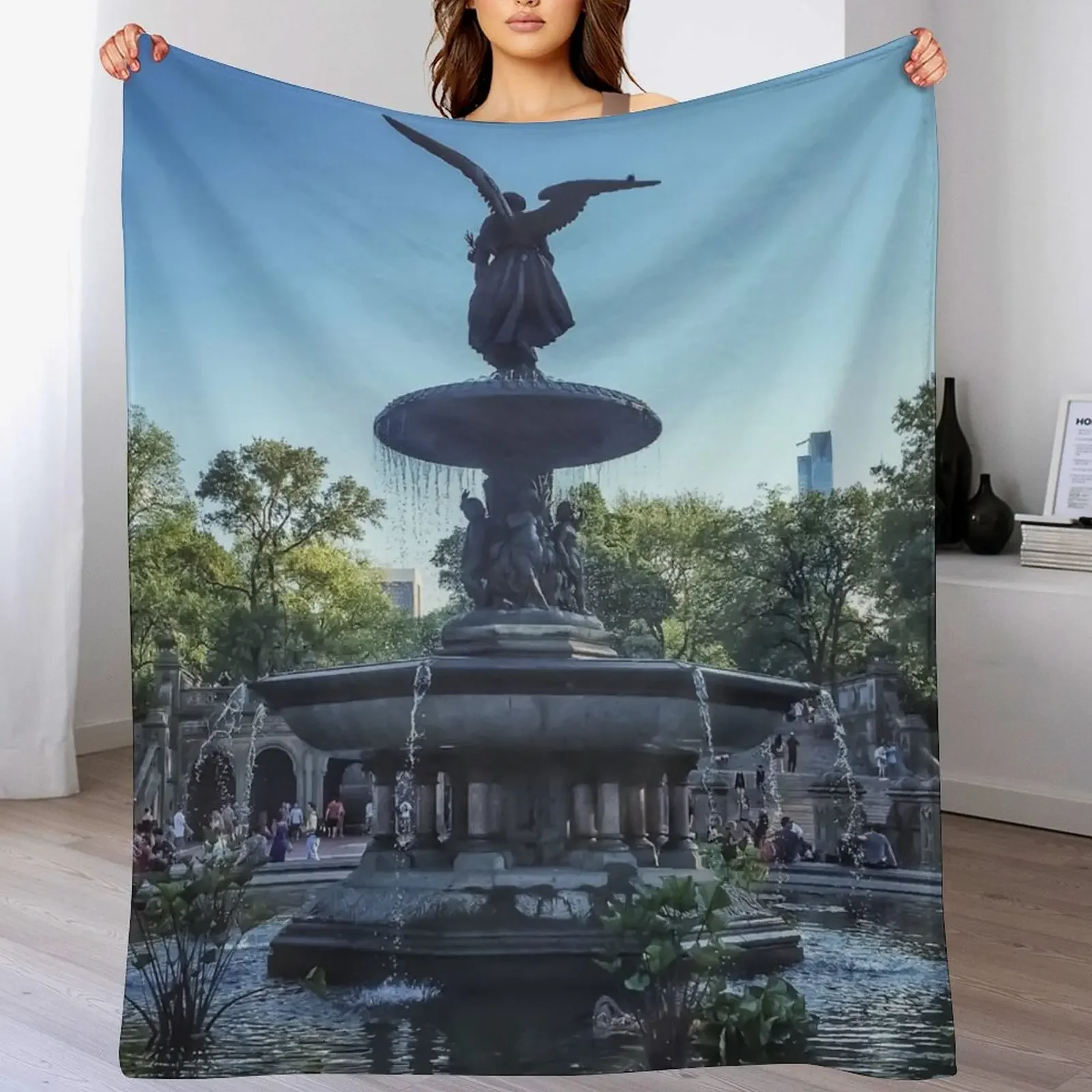 Bethesda Fountain, Central Park, NYC Throw Blanket Loose Sofa Decorative Throw Luxury Throw Blankets