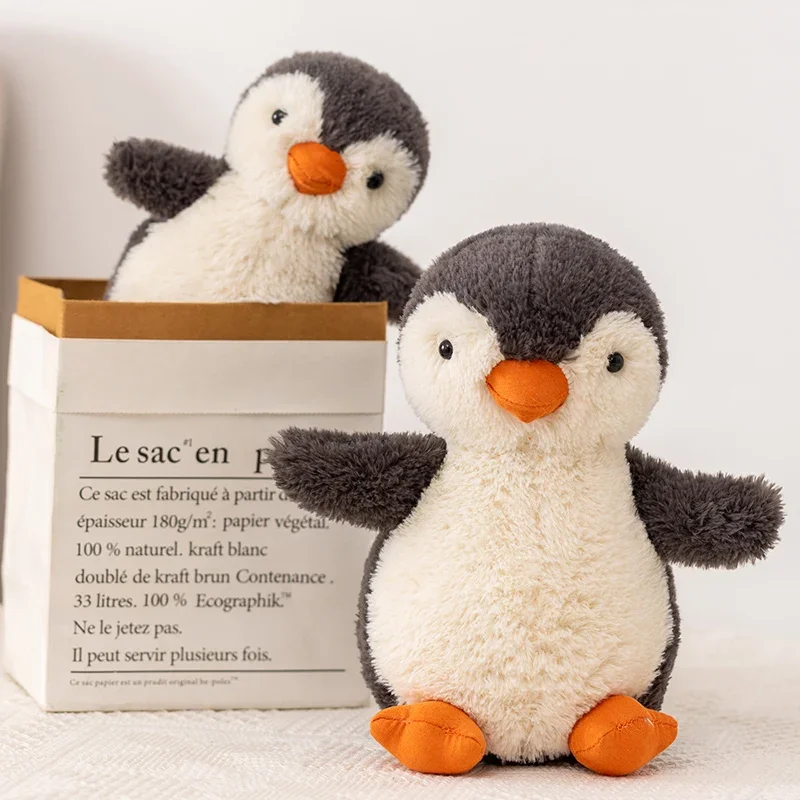 Lindo pingüino de Peluche de bebé, Peluches suaves, Animal relleno, pingüino antártico Kawaii, decoración de habitación, regalo de cumpleaños para niños