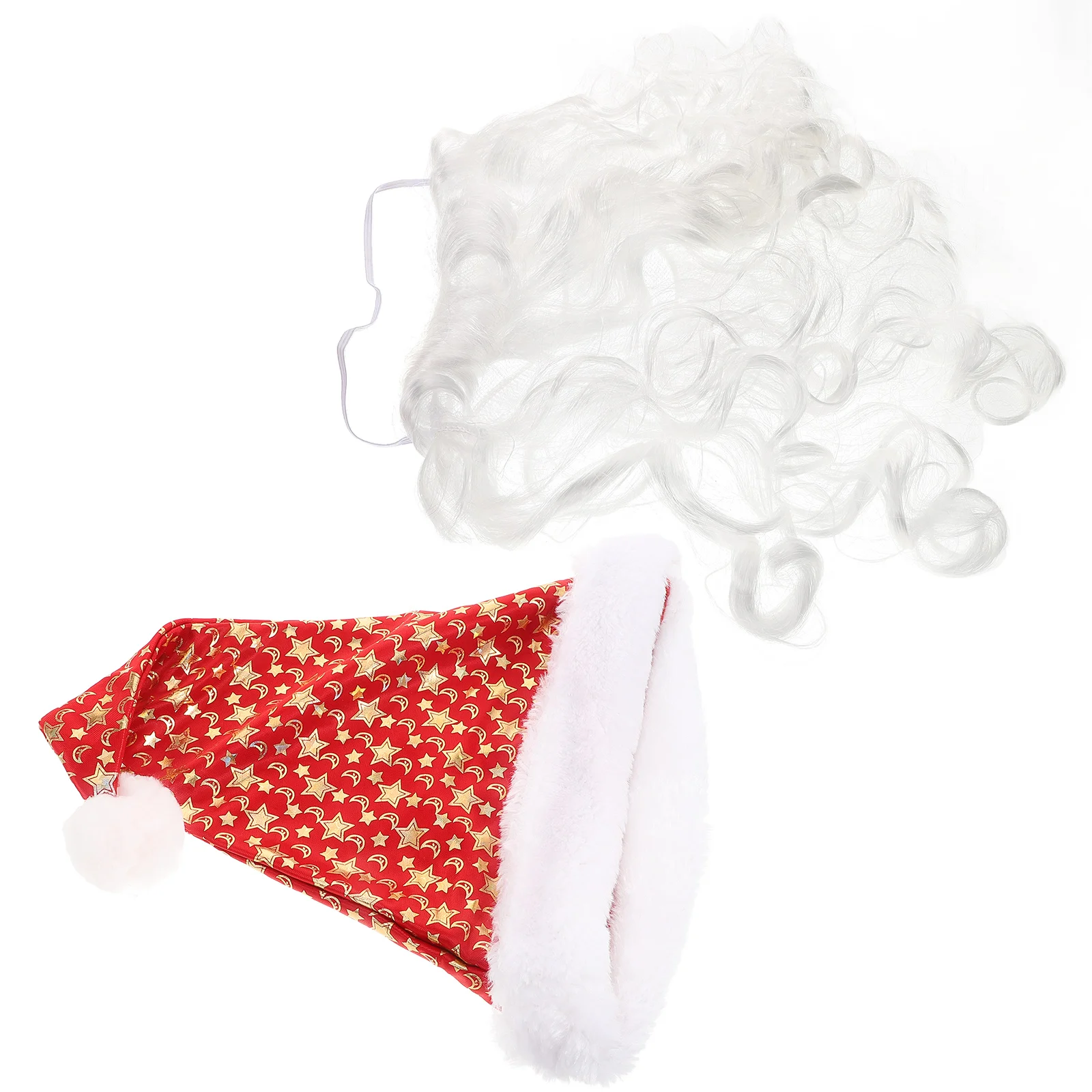 

1 set 6 Santa Beards Set Cotton Durable Costume Accessories Christmas Party Fake Beard Cosplay Supplies