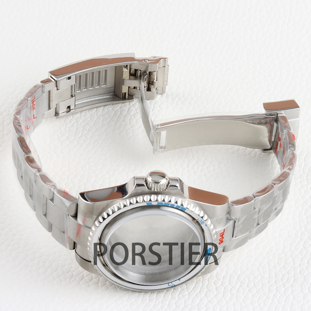 40mm No Bezel NH35 Case Sapphire Glass for NH34 NH35 NH36 movement 28.5mm Dial Waterproof Submariner Watch Case Stainless steel
