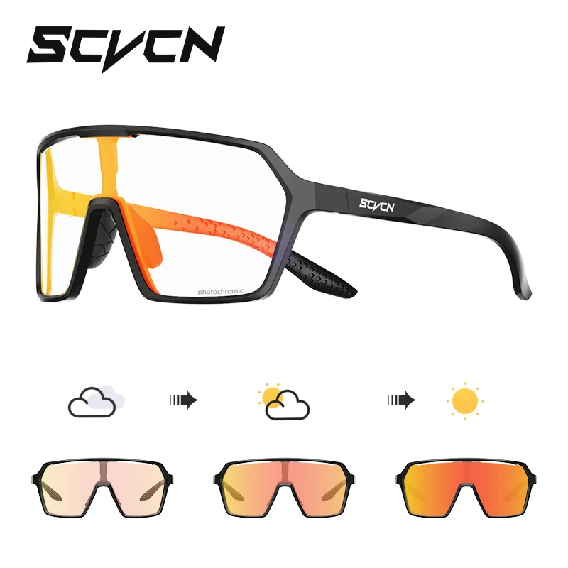 SCVCN Photochrome Outdoor Radfahren Sonnenbrille UV400 Schutzbrille männer Motorrad Brille frauen Fahrrad Lauf Brillen