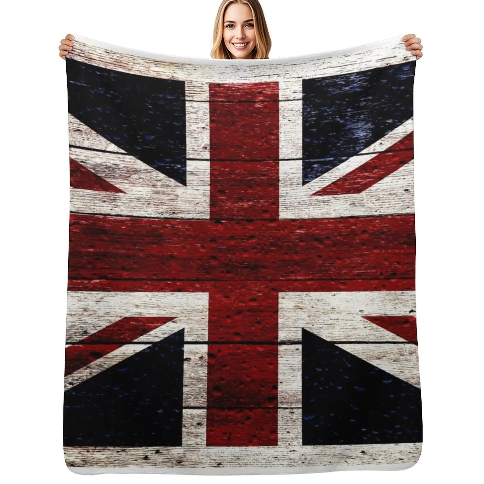 Union Jack Throw Blanket Men's Soft Warm Throw Blanket for Couch