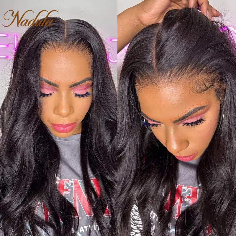 Nadula Hair 5x5 HD BlendAway Glueless Lace Closure Wig Natural Yaki Straight Human Hair Wig With Bleached Knots Match All Skin