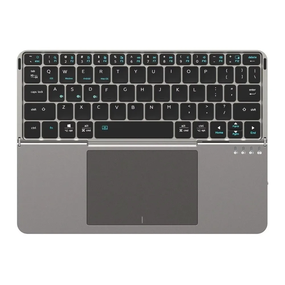 Bluetooth 5.3 Wireless Bluetooth Keyboard Portable Detachable Foldable Keyboard Ergonomic with Touchpad Mini Foldable Keypad