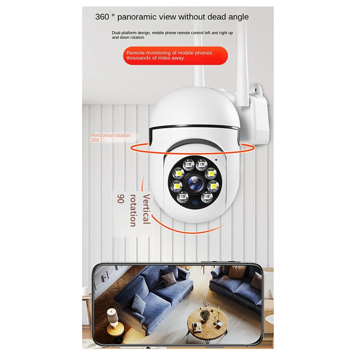

B24A 5G WiFi 360° Surveillance Cameras Tracking Full Color Night Vision Security Protection Motion Outdoor Camera EU Plug