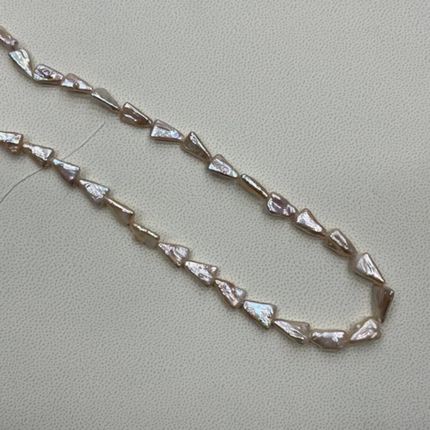 6x11-7x12mm Natural Freshwater Baroque Factory Wholesale Pearls Triangular Irregular Necklace for DIY Jewelry Making Accessories