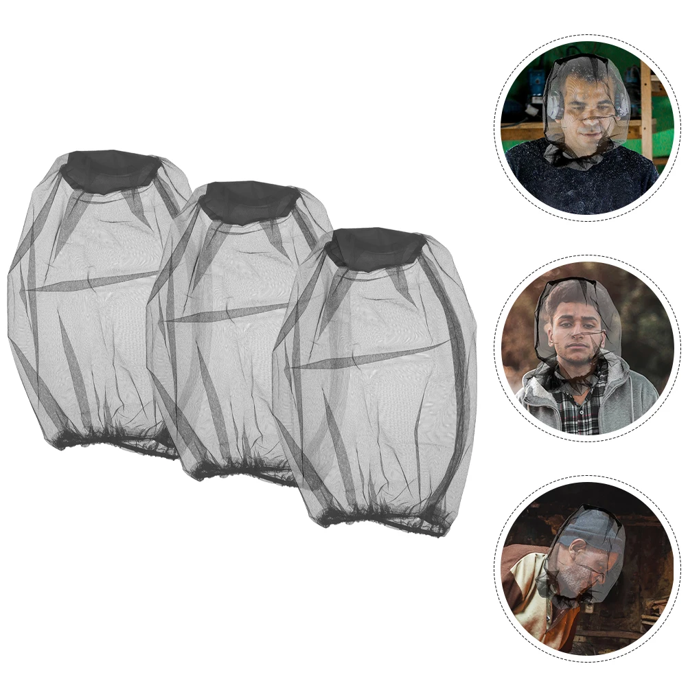

3 Pcs Insect Hat Patio Net Fishing Nets Fly Mesh for Camping Car Netting Material Polyester