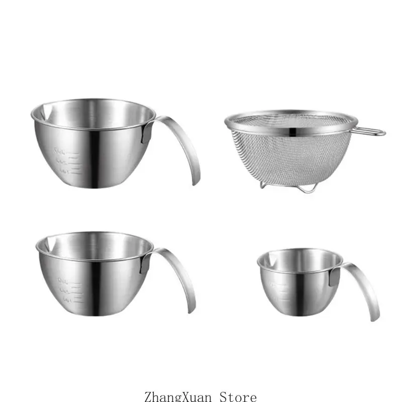 

3XUF 304 многофункциональная миниатюрная миска из нержавеющей стали для кухни, салат, рис, фрукты, овощи, дуршлаг со сливными