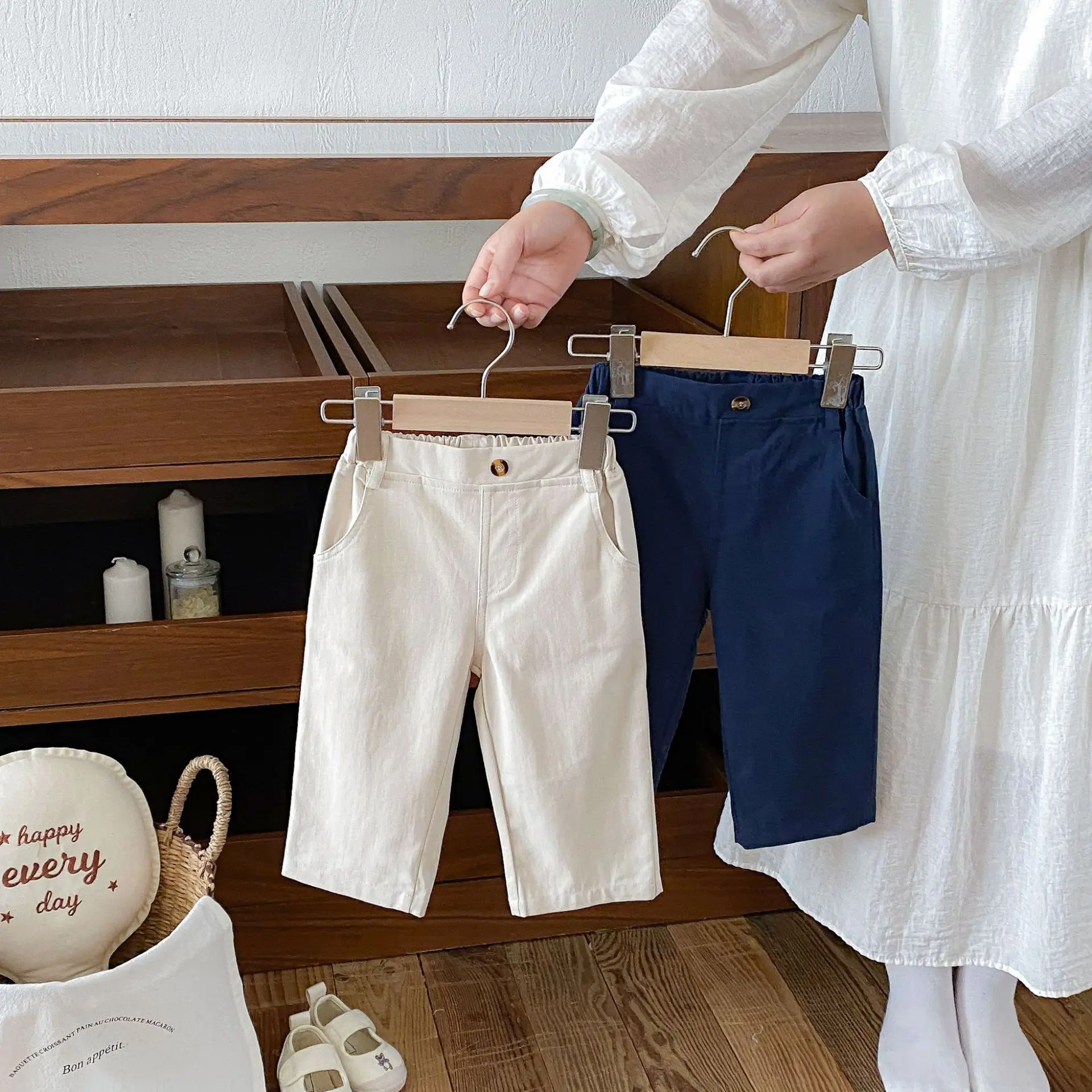 2026 Autumn New Children Casual Pants Loose Boys Girls Harem Pants Baby Solid Trousers Cotton Toddler Pants Kids Clothes