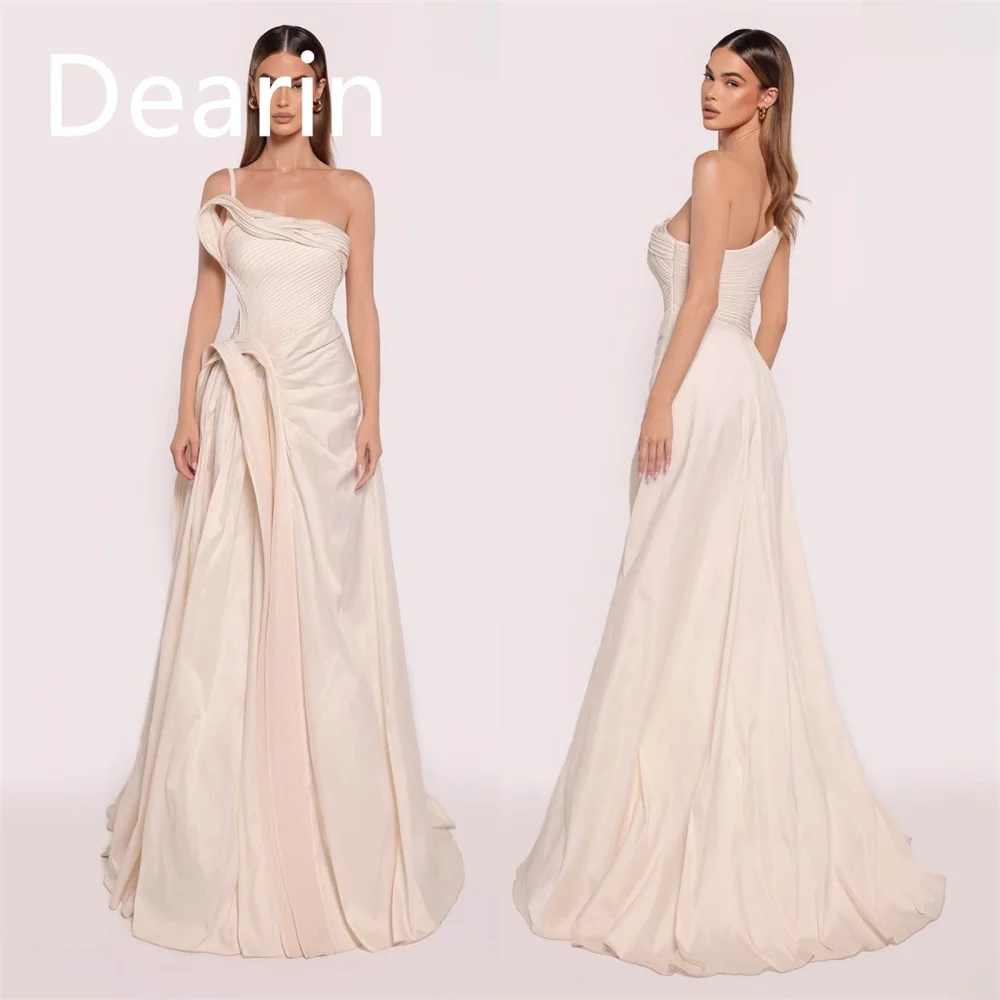 

Customized Women Evening Gown Prom Dearin Strapless Column Floor Length Skirts Vertically Fold Bespoke Occasion Dresses Formal D