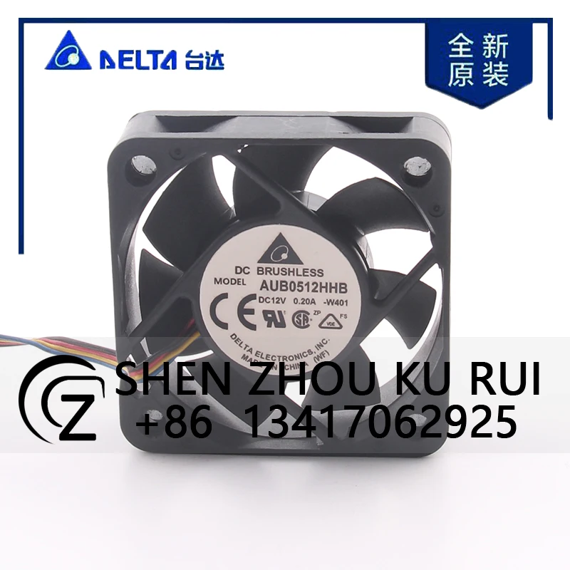 

Delta 5V 24V 48V DC12V 0.20A AC EC 5015 50X50X15MM 5CM Four-wire Temperature Control Chassis Inverter AUB0512HHB-W401 Coolingfan
