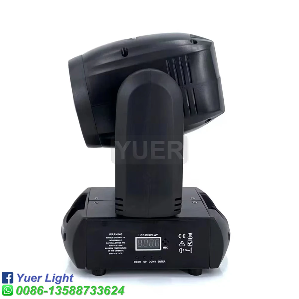 YUER Mini LED Moving Head 150W Beam Spot 18 Rotating Prisms Dmx Stage Effect Light Disco Dj Bar Wedding Club Music Party Indoor