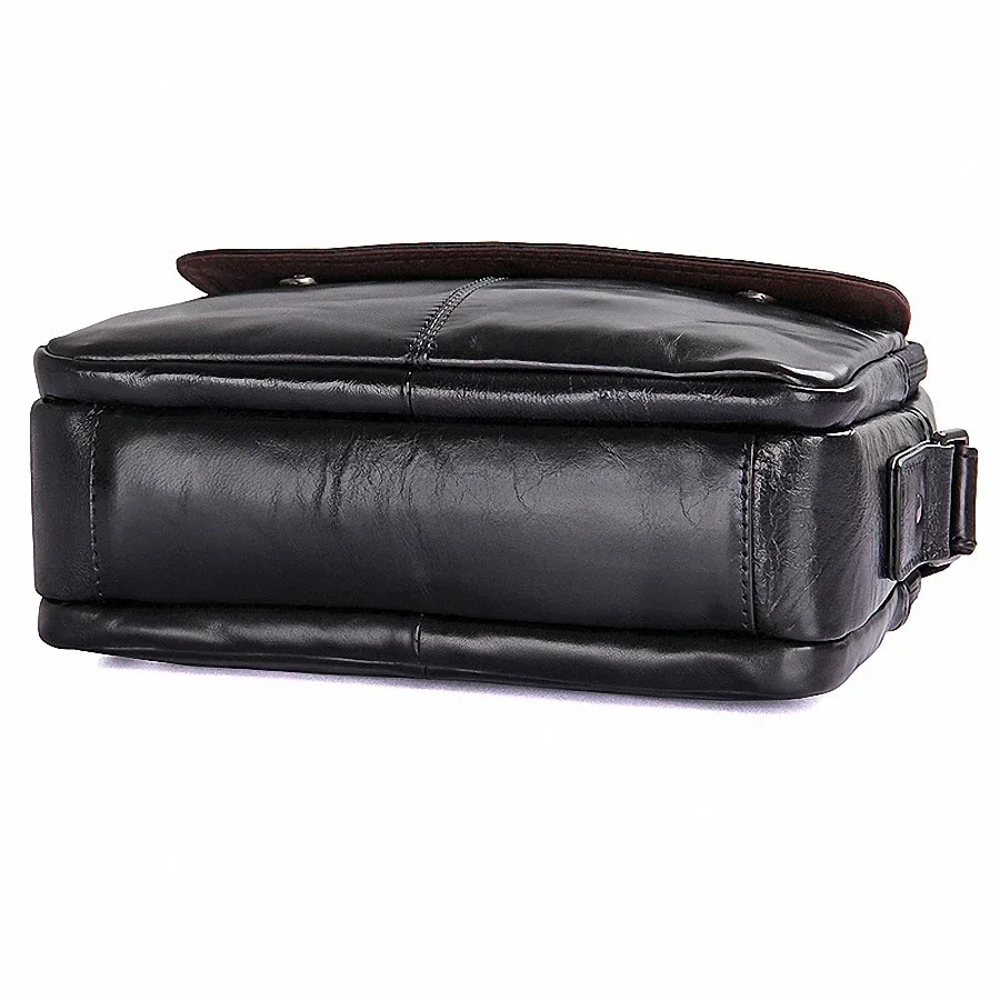 100% Genuine Leather Guarantee Crossbody Bag Zipper Ipad Men Messenger Clutch Bag Wallet Small Flap Male Bag LI-1988