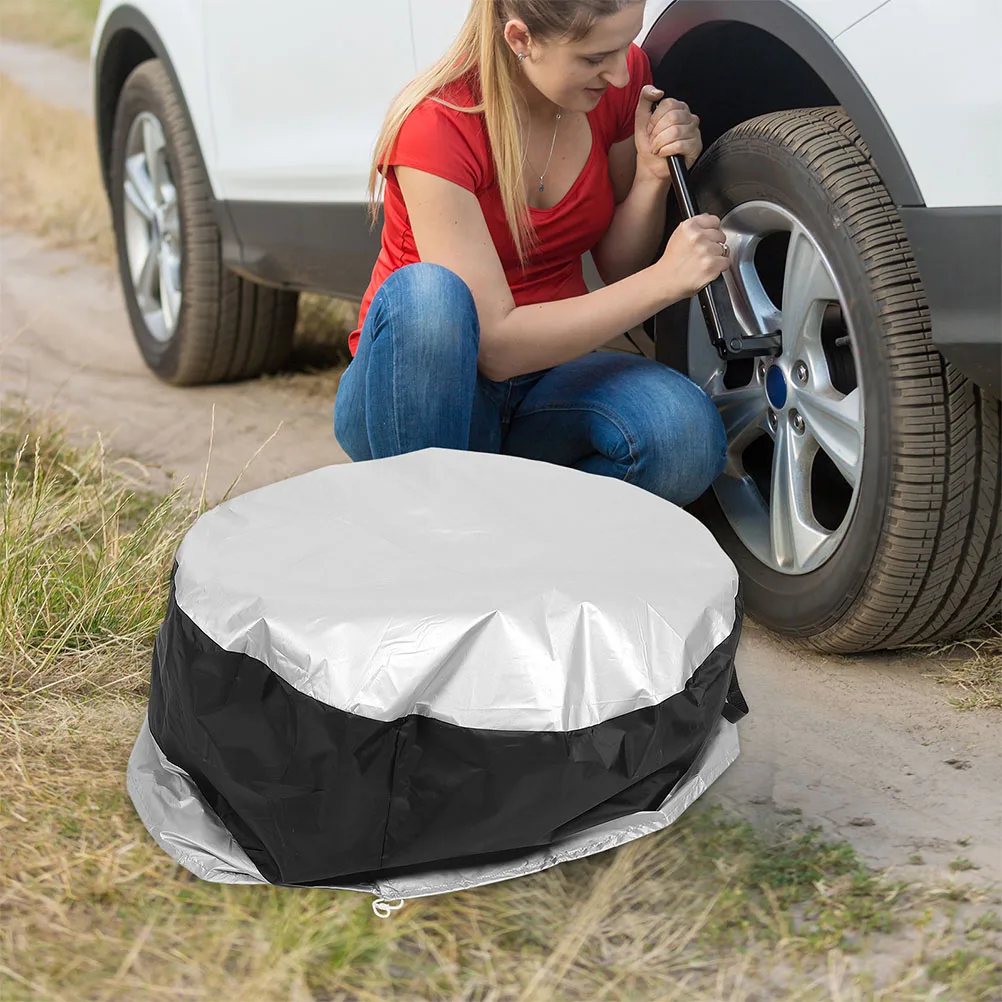 

Tire Cover Universal Spare Tire Protector for Car Camper Trailer RV Waterproof Durable Storage Bag Vehicle Wheel Covers