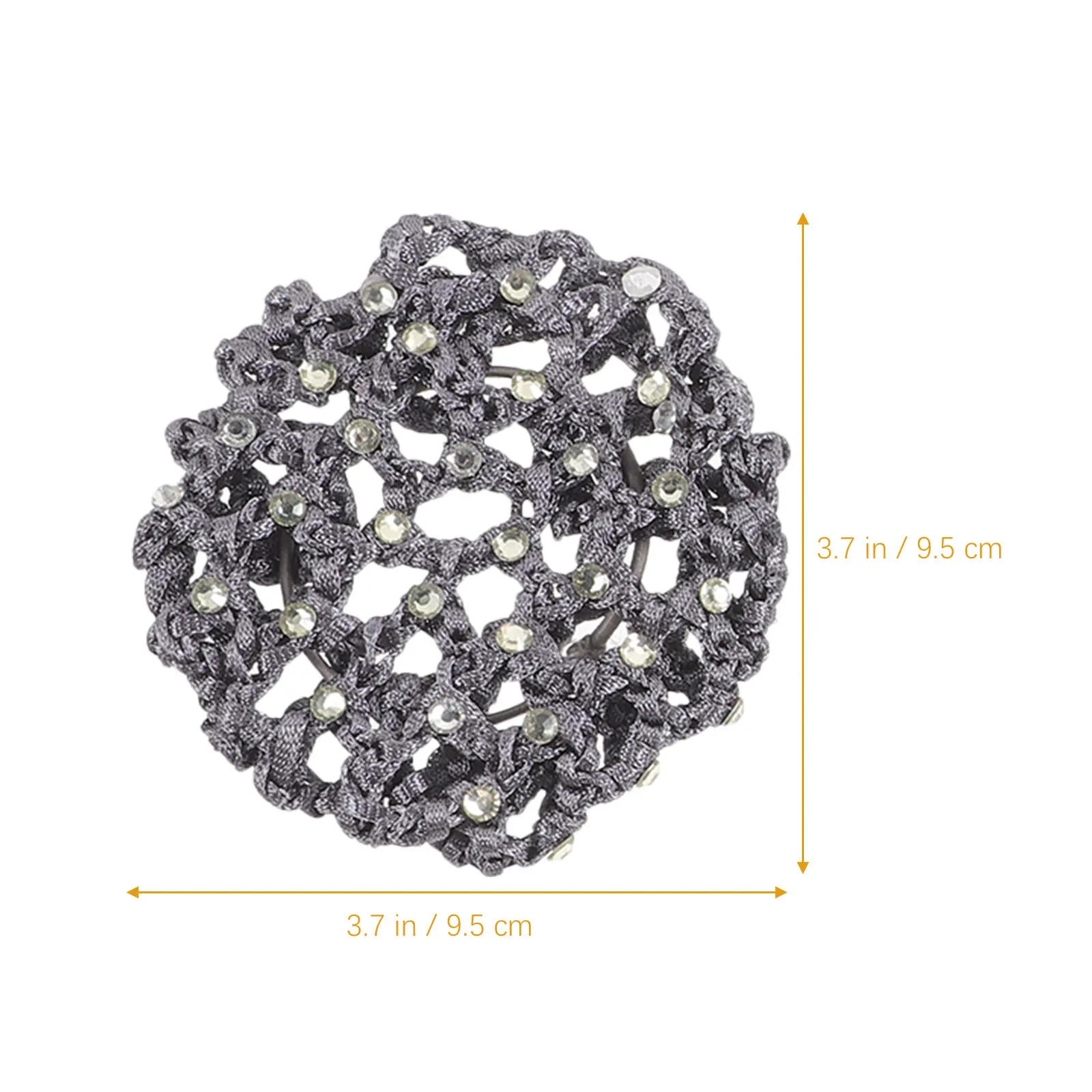 6Pcs Women Hairnets for Buns Decorative Rhinestone Hair Bun Cover Elastic Comfortable Fit All Hair Types Formal Daily Ballet