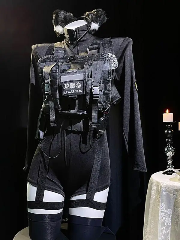 

Armed Girl Tactical Equipment Set, Female Police Cosplay Performance Outfit