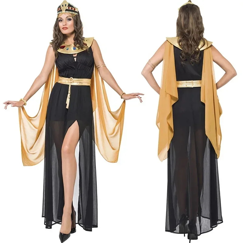 Adult Ancient Egyptian Cleopatra Costumes Egypt Queen Cosplay Halloween Carnival Party Medieval Party Dress