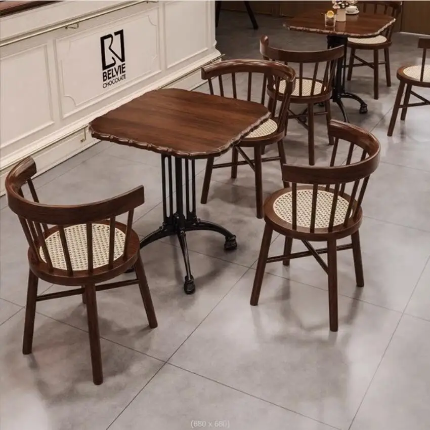 Wholesale Solid Wood Bar Furniture Table Chair Set Industrial Use for Clubs Bars Home Bars Halls Wine Cellars