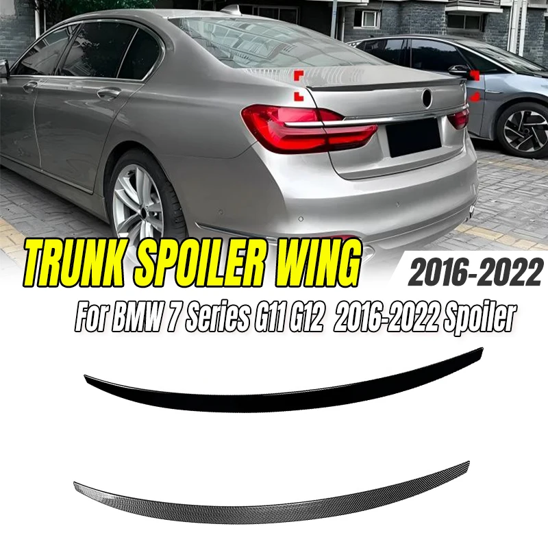 

For BMW 7 Series G11 G12 2016-2022 Gloss Black Rear Trunk Spoiler Lip Wing Sedan Body Kit Accessories