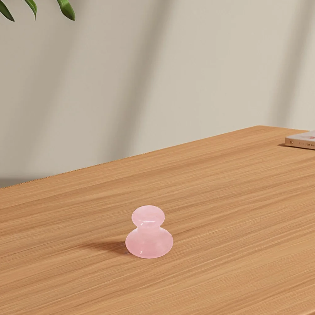 เครื่องนวดหน้ากัวซาหยกโรสควอตซ์ รูปทรงเห็ด ช่วยลดเลือนริ้วรอย บำรุงผิวหน้าและรอบดวงตา