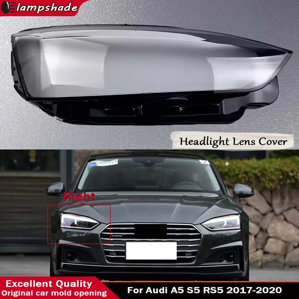 

Car Front Headlight Lens Glass Caps Auto Shell Headlamp Lampshade Head light Lamp Cover For Audi A5 S5 RS5 2017 2018 2019 2020