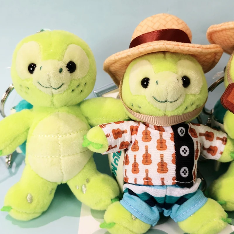 Disney Duffy And Friends Olu Mel Plush Keychain Doll Kawaii Turtles Stuffed Plushie Pendant With Winter Hat Kids Birthday Gift