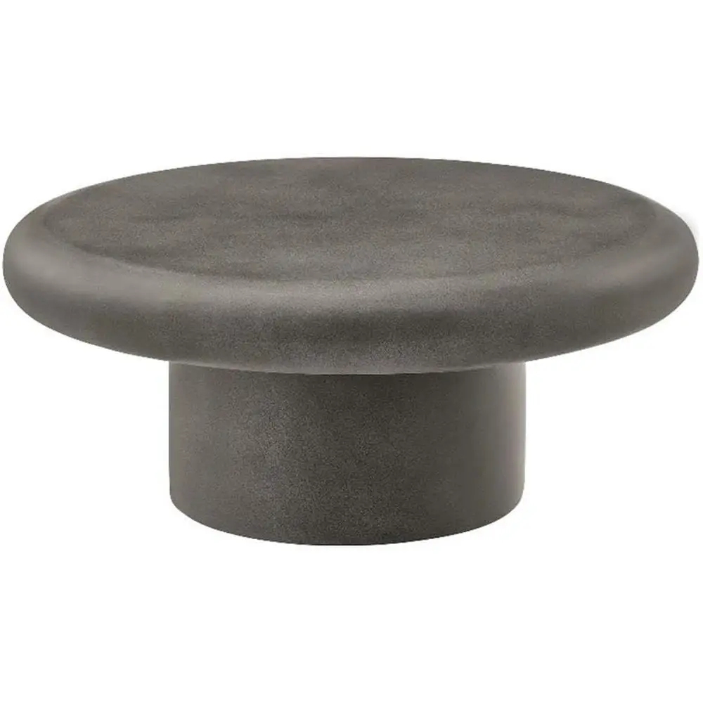 

Argos Round Concrete Coee Table in Gray - Cement Low Coee Table or Sitting on The loor - Weather Resistant Stone Patio Coee Tabl