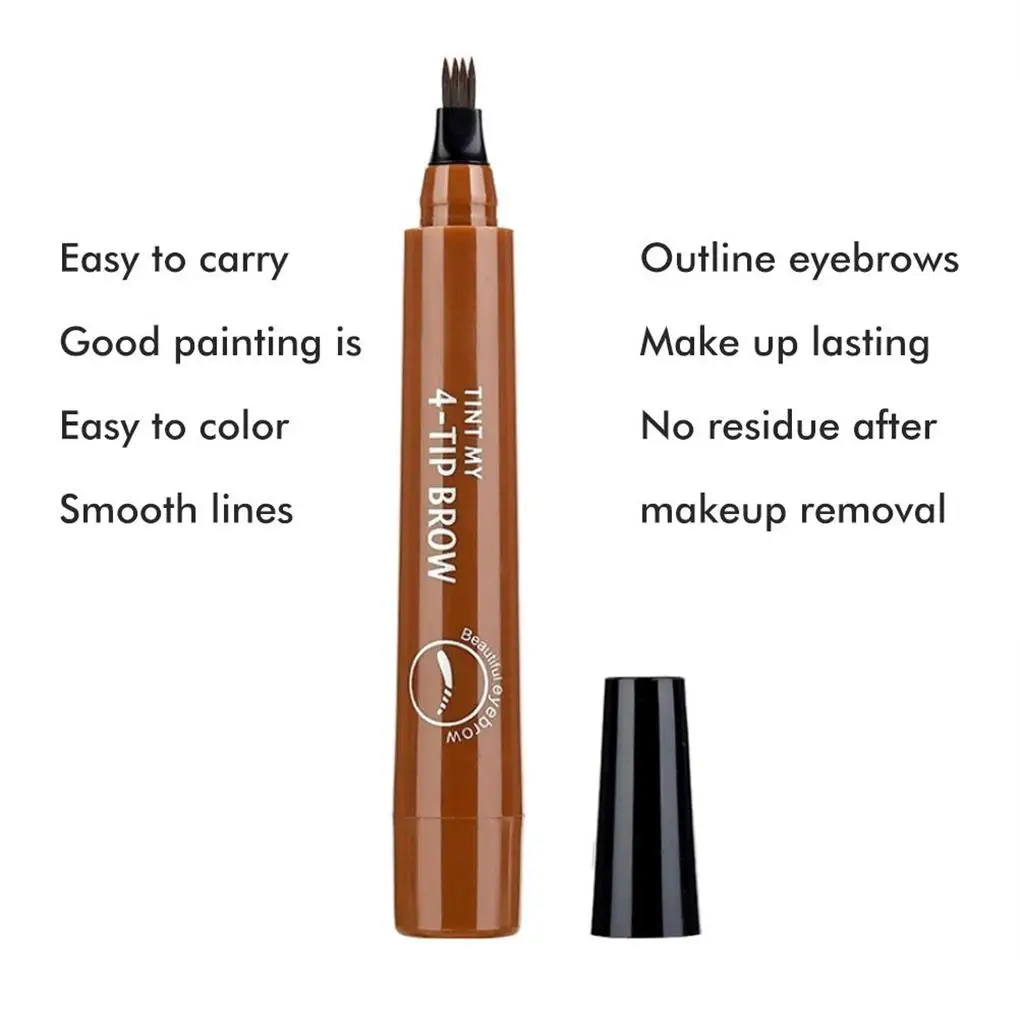 Eyebrow Pen Liquid 4 Points Brow Pencil Long Lasting Makeup Supplies