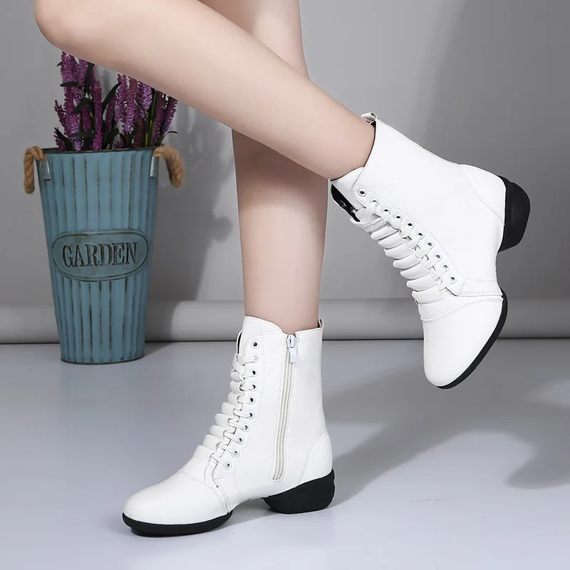 Breathable Boot New Jazz Dance Shoes Women Adult Square Dance Shoes Soft Soled Modern Dance Shoes High Top Dance Boots